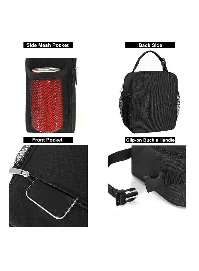 HABOPET Lunch Box for Men & Women Durable Lunch Bag for Adults Reusable Small Lunchbox Black - Image 3
